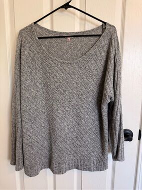 Juicy Couture XL Gray Mixed Knit Oversized Pullover Sweater